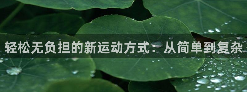 fb体育娱乐:轻松无负担的新运动方式:从简单到复杂